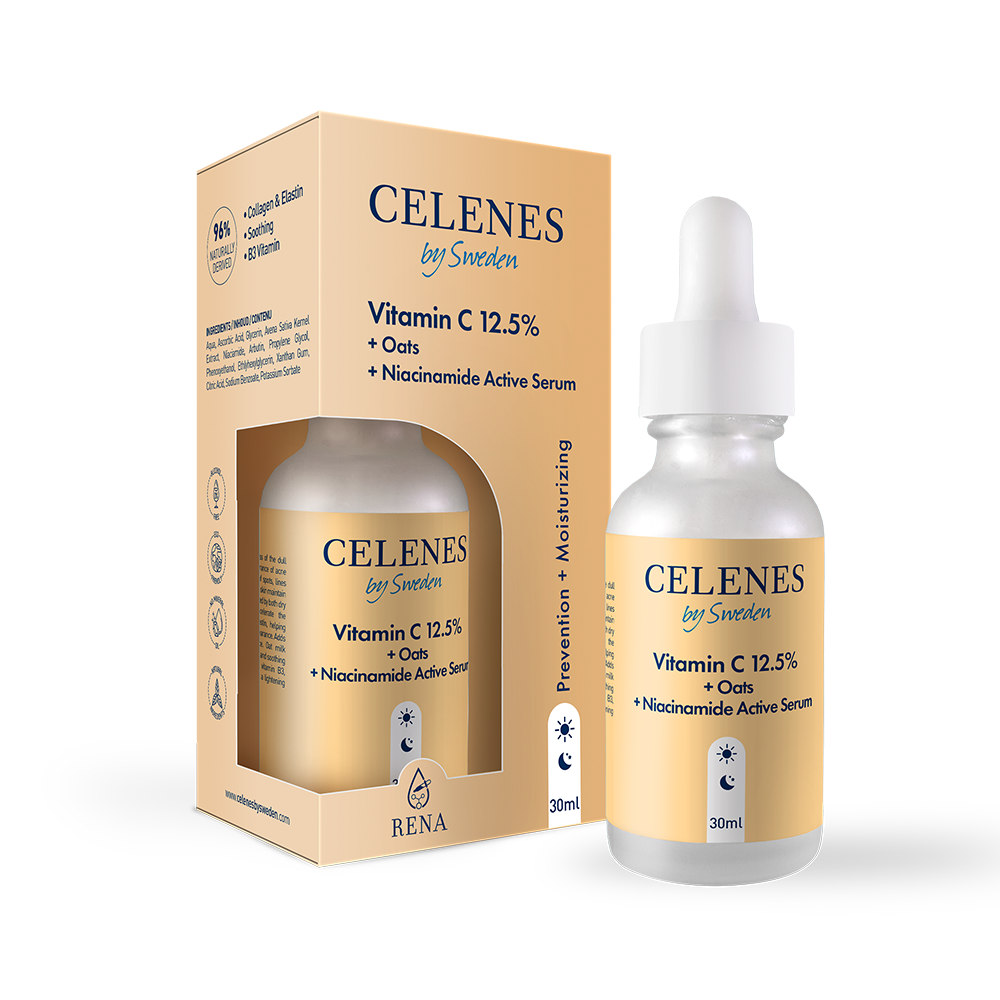 Rena Vitamine C 12,5% + Avoine + Sérum Actif à la Niacinamide